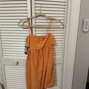 NWT Perfect Condition Orange Spaghetti Strap Dress